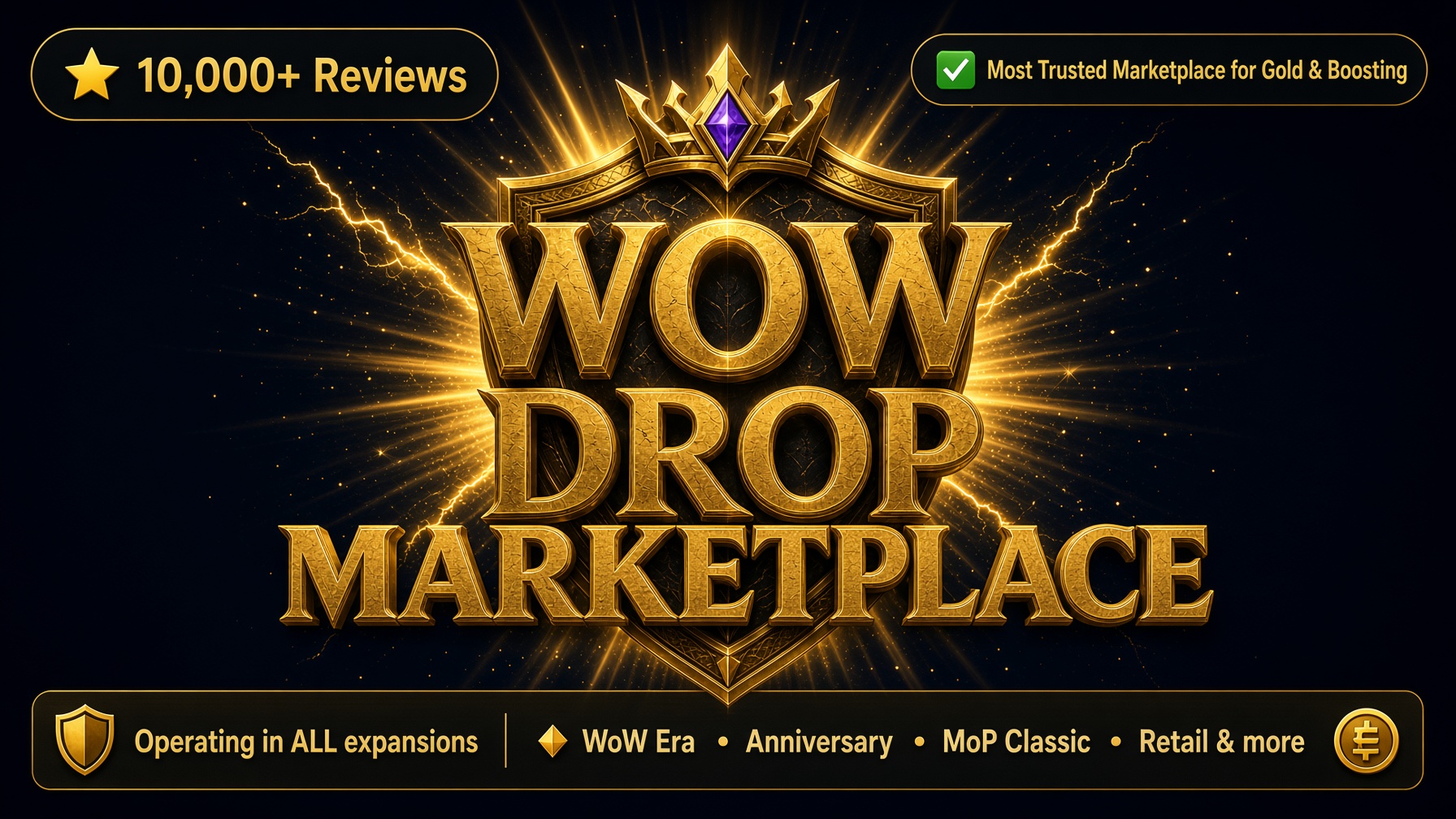Discovery splash banner for WoW Gold Market - Buy & Sell & Swap - WoW Gold - Boosting - Accounts - Mounts - WoW Retail Discord server