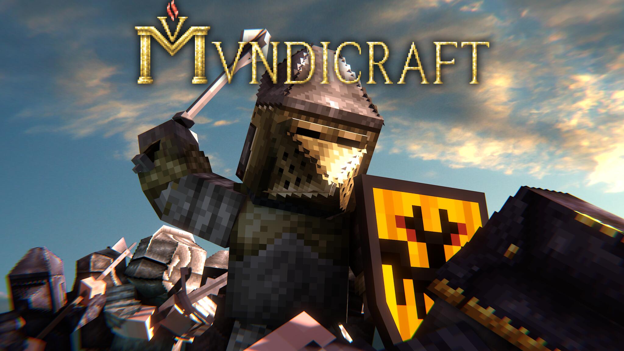 Discovery splash banner for Mvndicraft: Lords At War Discord server