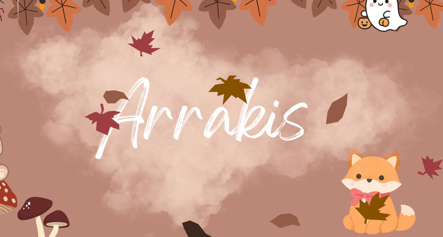 Discovery splash banner for Arrakis Discord server
