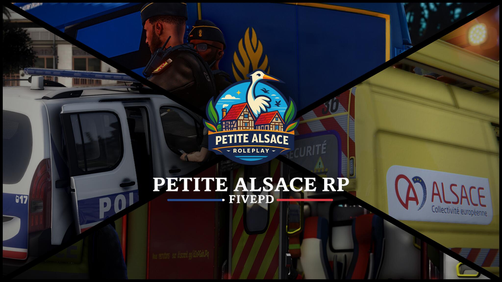 Discovery splash banner for Petite Alsace RP™ | FivePD Discord server
