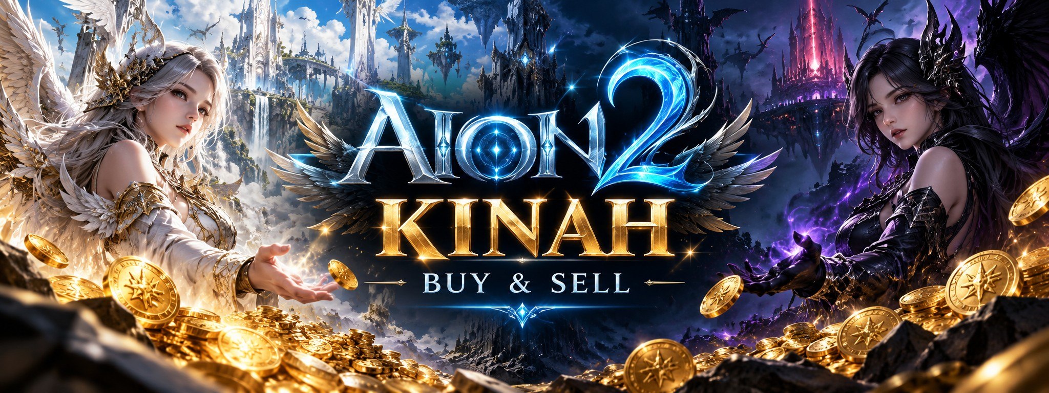 Discovery splash banner for Aion 2 Buy & Sell Discord server