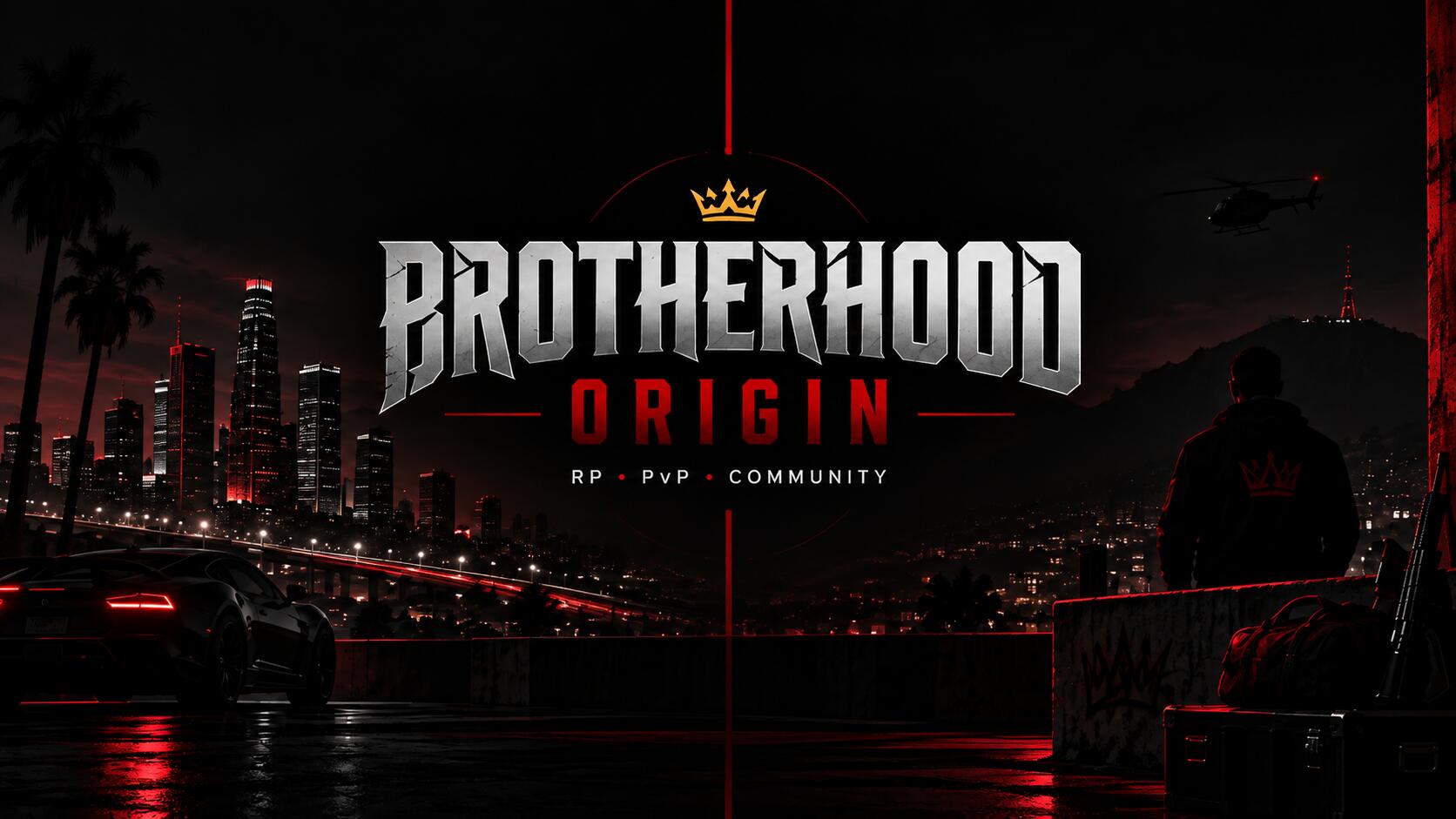 Discovery splash banner for BROTHERHOOD ORIGIN Discord server