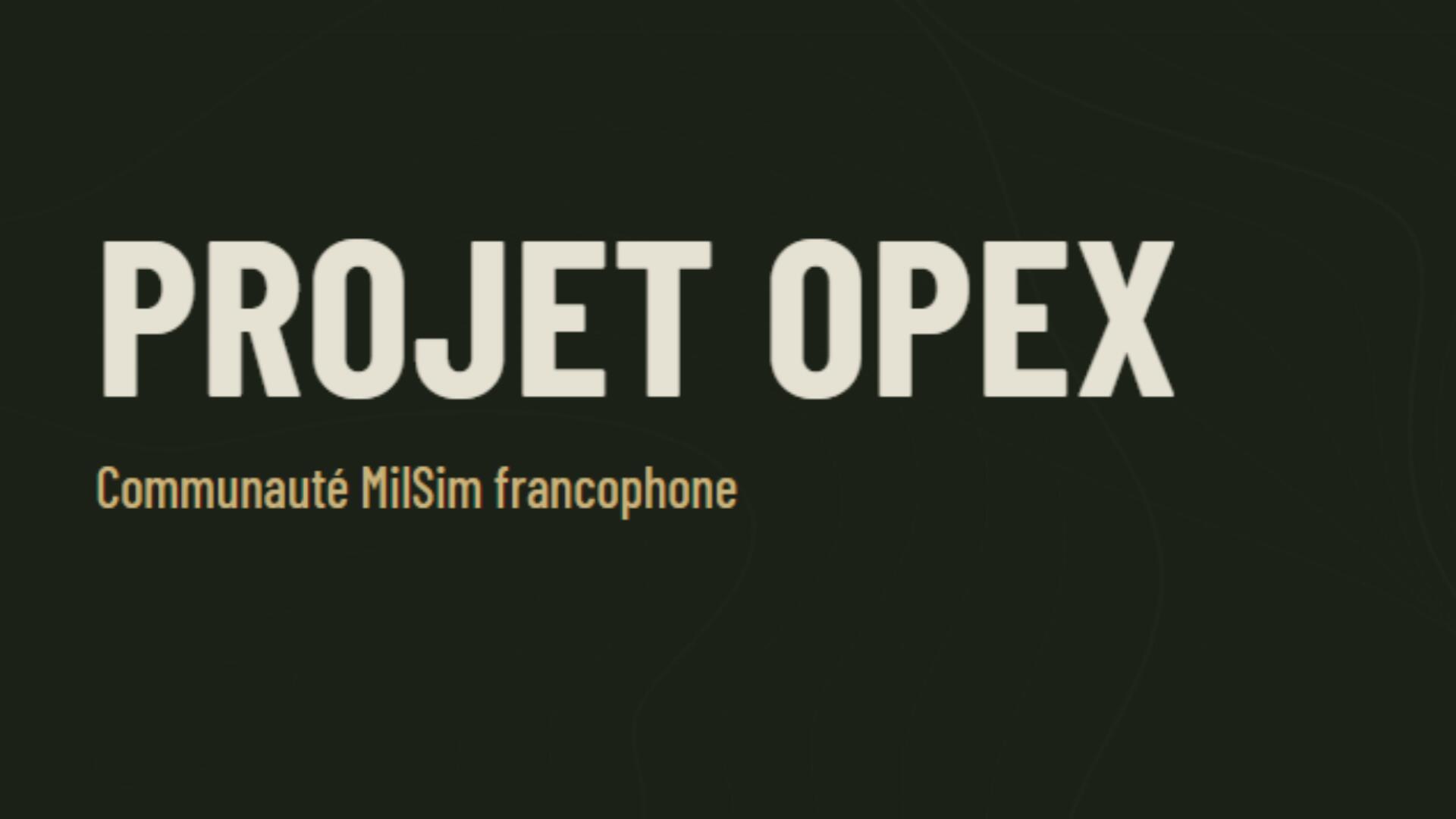 Discovery splash banner for Projet Opex Discord server