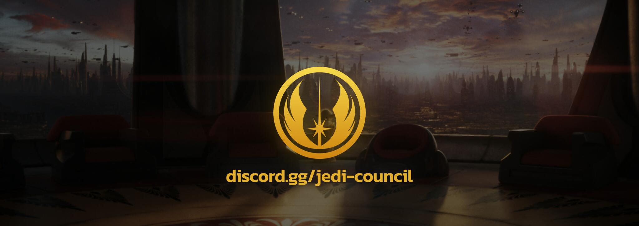Discovery splash banner for JEDI - Council Discord server