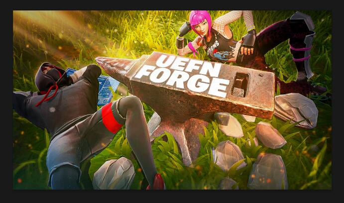Discovery splash banner for UEFN Forge Discord server