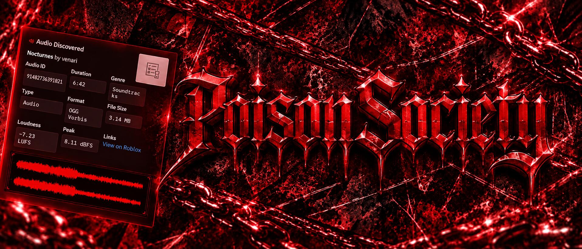 Discovery splash banner for Poison Society, LLC Discord server