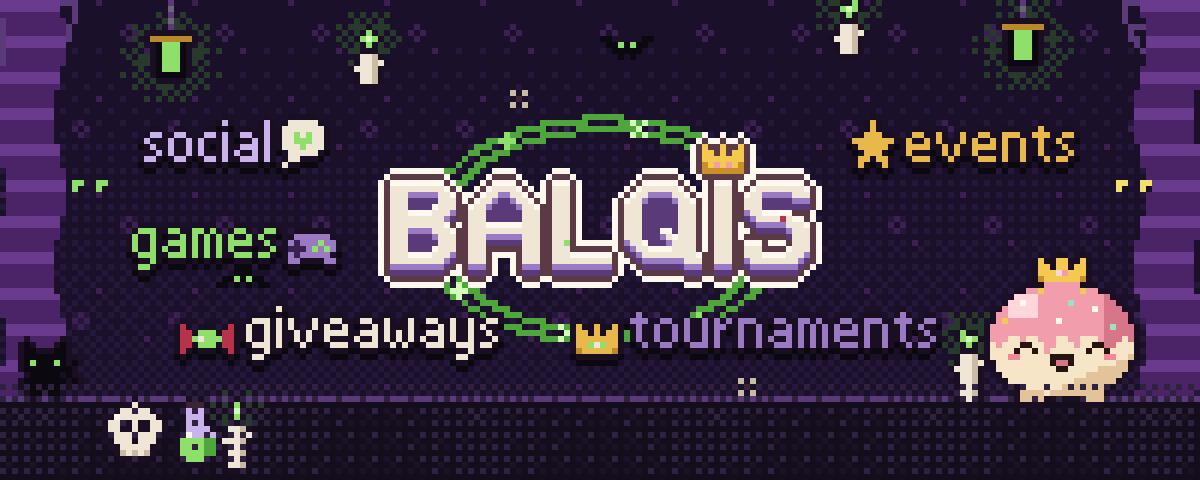Discovery splash banner for ! balqurse ๐ a cursed gaming family Discord server