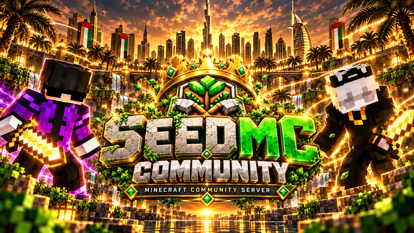 Discovery splash banner for Seed MC | Certified UAE Discord server