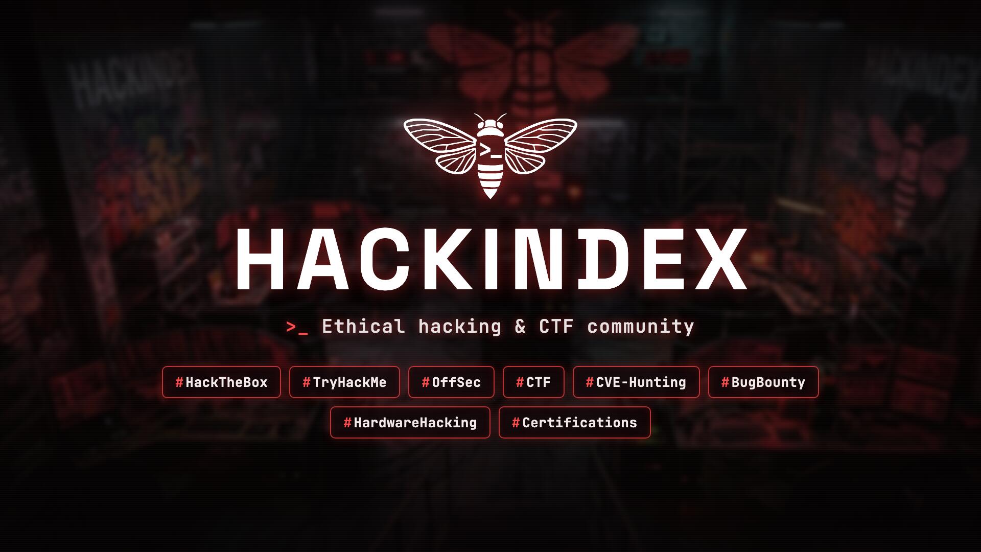 Discovery splash banner for HackIndex Discord server