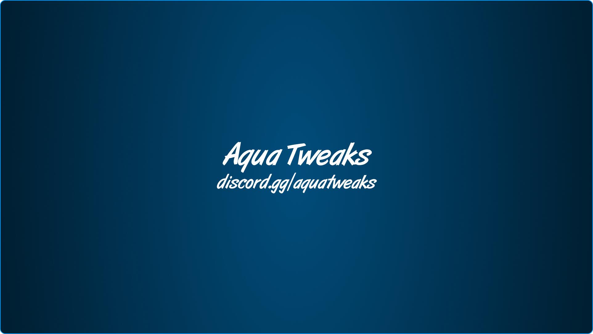 Discovery splash banner for Aqua ✘ Tweaks V2 | 2026 Discord server