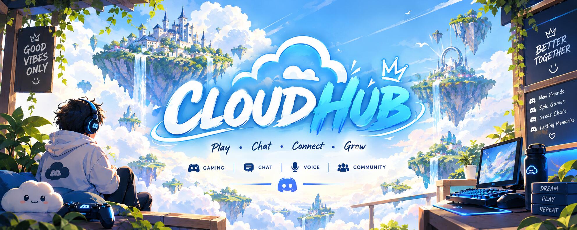 Discovery splash banner for Cloud hub Discord server