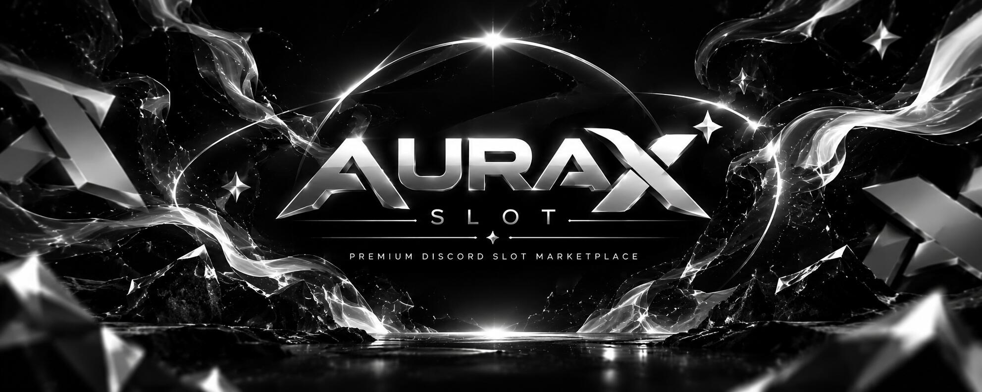 Discovery splash banner for AuraX | Slots & Event Discord server