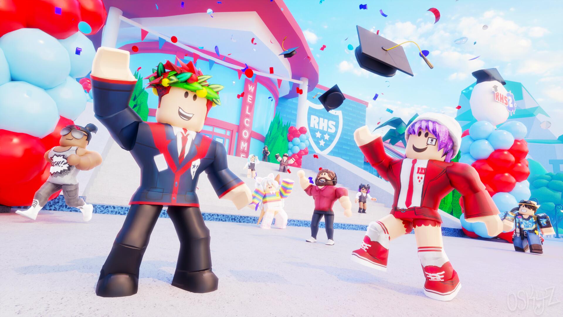 Discovery splash banner for Roblox High School Discord server