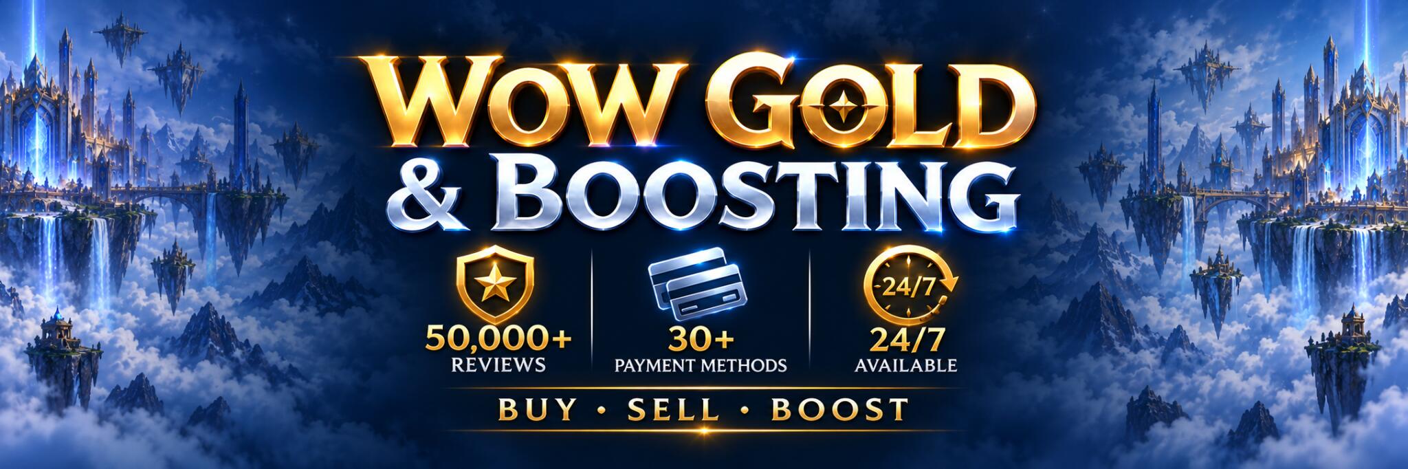Discovery splash banner for WoW Gold Market | Buy • Sell • Swap World of Warcraft Gold | Boosting | Mounts | WoW Gold Discord server
