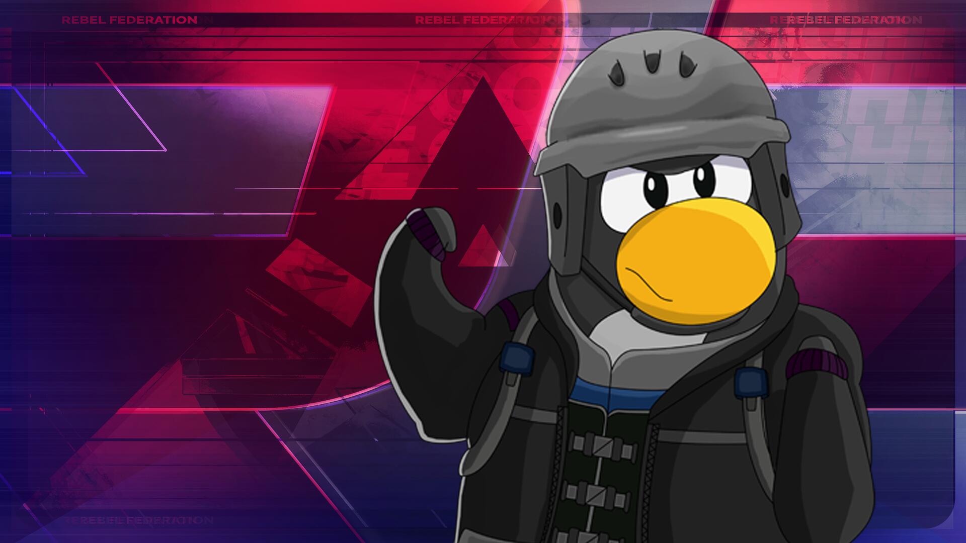 Discovery splash banner for Rebel Penguin Federation Discord server
