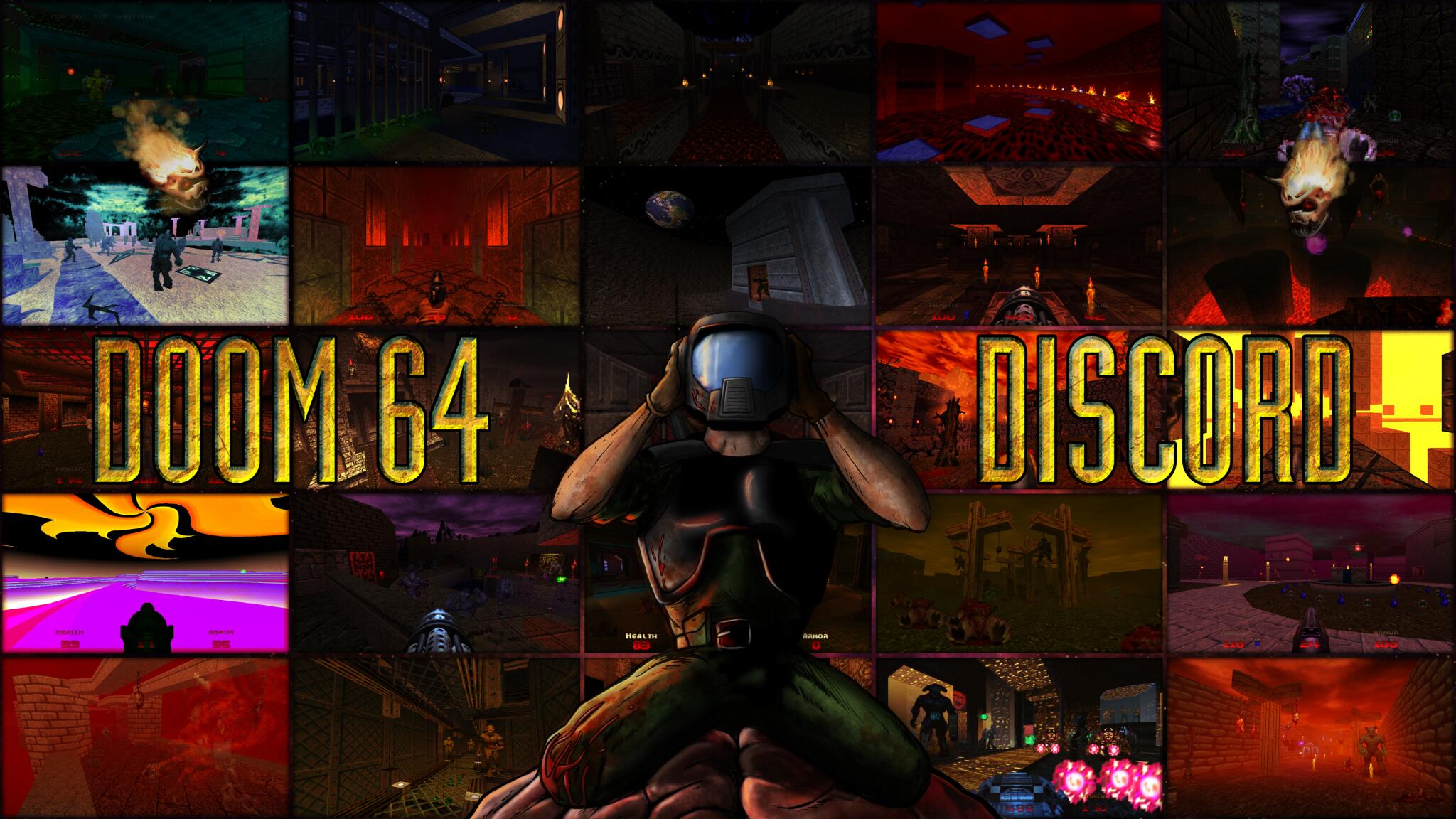 Discovery splash banner for Doom 64 Discord server