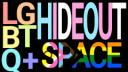 Discovery splash banner for LGBTQ+ Hideout place Discord server