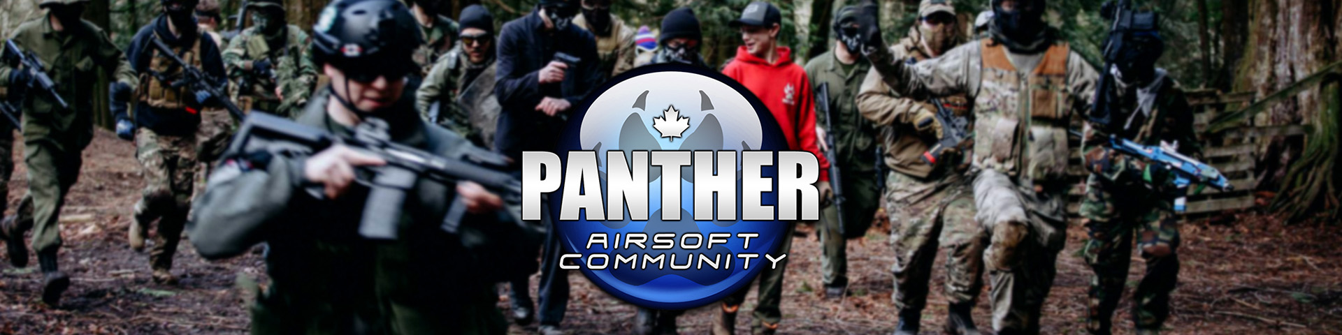 Discovery splash banner for Panther Airsoft Community Discord server