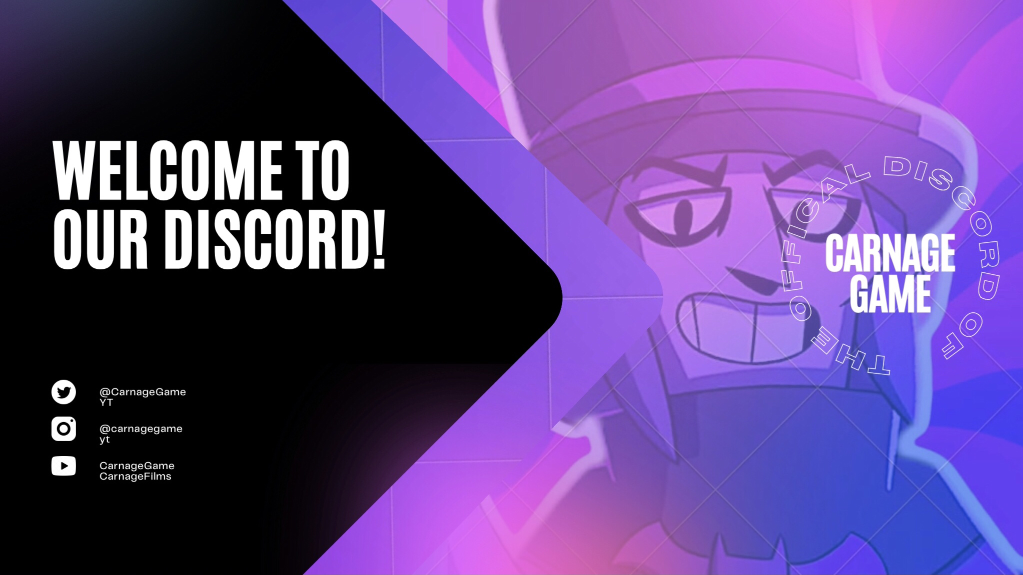 Discovery splash banner for CarnageGame Discord server