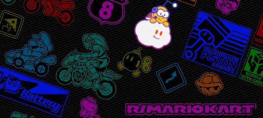 Discovery splash banner for Mario Kart Discord server