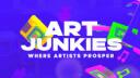 Discovery splash banner for Art Junkies Discord server